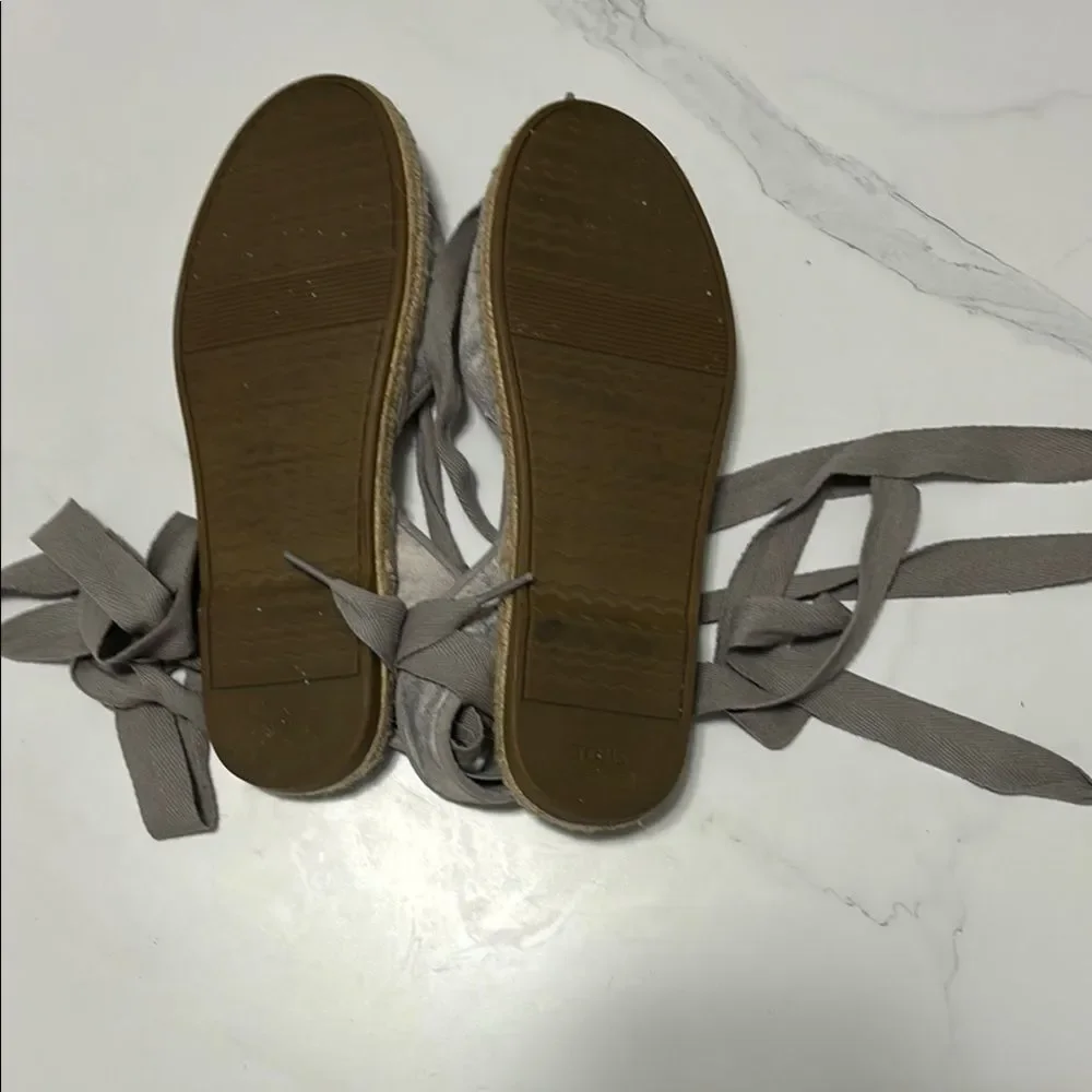 TOMS Women's Gray Espadrille Shoes